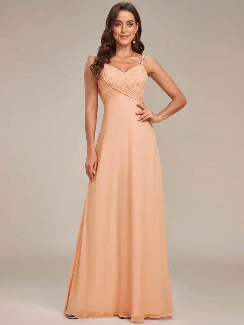 Elegant Sleeveless A-Line Evening Dress for Formal Occasions - Biamonde